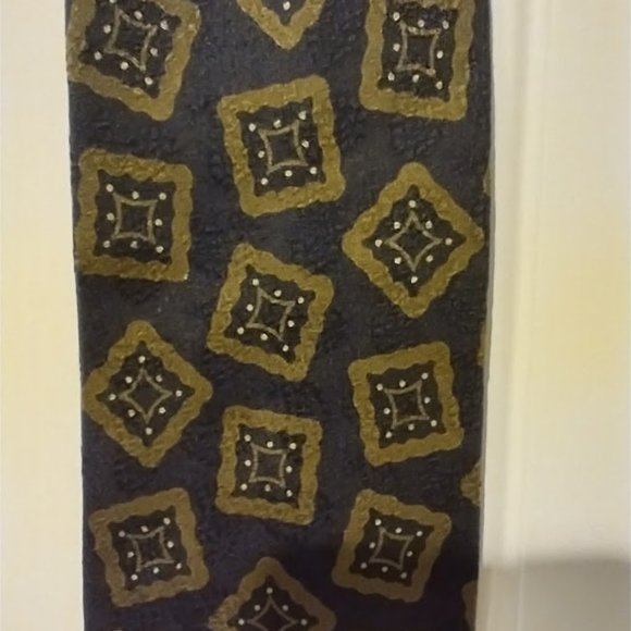 Vintage Giorgio Armani Cravatte Tie Geometric Pattern in Italy - Picture 2 of 4
